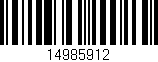 Código de barras (EAN, GTIN, SKU, ISBN): '14985912'