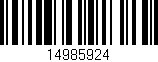 Código de barras (EAN, GTIN, SKU, ISBN): '14985924'