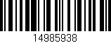 Código de barras (EAN, GTIN, SKU, ISBN): '14985938'