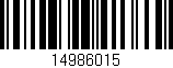 Código de barras (EAN, GTIN, SKU, ISBN): '14986015'