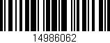 Código de barras (EAN, GTIN, SKU, ISBN): '14986062'