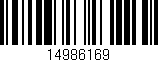 Código de barras (EAN, GTIN, SKU, ISBN): '14986169'