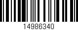 Código de barras (EAN, GTIN, SKU, ISBN): '14986340'