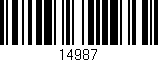 Código de barras (EAN, GTIN, SKU, ISBN): '14987'