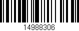 Código de barras (EAN, GTIN, SKU, ISBN): '14988306'