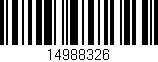 Código de barras (EAN, GTIN, SKU, ISBN): '14988326'