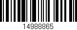 Código de barras (EAN, GTIN, SKU, ISBN): '14988865'