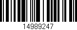Código de barras (EAN, GTIN, SKU, ISBN): '14989247'