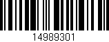 Código de barras (EAN, GTIN, SKU, ISBN): '14989301'