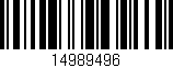 Código de barras (EAN, GTIN, SKU, ISBN): '14989496'