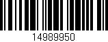 Código de barras (EAN, GTIN, SKU, ISBN): '14989950'