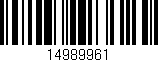 Código de barras (EAN, GTIN, SKU, ISBN): '14989961'