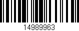 Código de barras (EAN, GTIN, SKU, ISBN): '14989963'