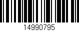 Código de barras (EAN, GTIN, SKU, ISBN): '14990795'