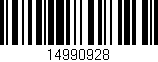 Código de barras (EAN, GTIN, SKU, ISBN): '14990928'