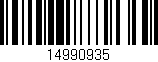 Código de barras (EAN, GTIN, SKU, ISBN): '14990935'