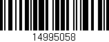 Código de barras (EAN, GTIN, SKU, ISBN): '14995058'