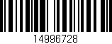 Código de barras (EAN, GTIN, SKU, ISBN): '14996728'