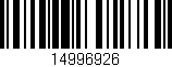 Código de barras (EAN, GTIN, SKU, ISBN): '14996926'