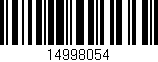 Código de barras (EAN, GTIN, SKU, ISBN): '14998054'