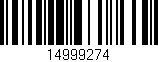 Código de barras (EAN, GTIN, SKU, ISBN): '14999274'