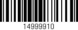 Código de barras (EAN, GTIN, SKU, ISBN): '14999910'