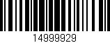 Código de barras (EAN, GTIN, SKU, ISBN): '14999929'