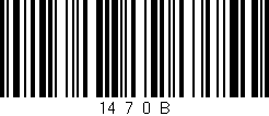 Código de barras (EAN, GTIN, SKU, ISBN): '14_7_0_B'