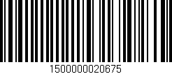 Código de barras (EAN, GTIN, SKU, ISBN): '1500000020675'