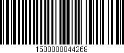 Código de barras (EAN, GTIN, SKU, ISBN): '1500000044268'