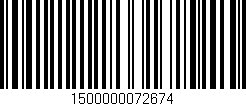Código de barras (EAN, GTIN, SKU, ISBN): '1500000072674'