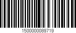 Código de barras (EAN, GTIN, SKU, ISBN): '1500000089719'