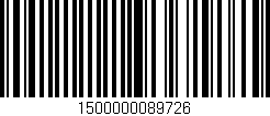 Código de barras (EAN, GTIN, SKU, ISBN): '1500000089726'