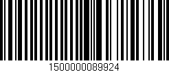 Código de barras (EAN, GTIN, SKU, ISBN): '1500000089924'