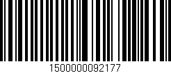 Código de barras (EAN, GTIN, SKU, ISBN): '1500000092177'