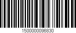 Código de barras (EAN, GTIN, SKU, ISBN): '1500000096830'