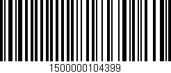 Código de barras (EAN, GTIN, SKU, ISBN): '1500000104399'