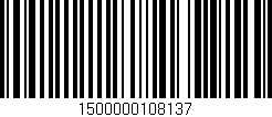 Código de barras (EAN, GTIN, SKU, ISBN): '1500000108137'
