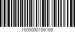 Código de barras (EAN, GTIN, SKU, ISBN): '1500000108168'