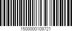 Código de barras (EAN, GTIN, SKU, ISBN): '1500000109721'