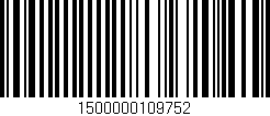 Código de barras (EAN, GTIN, SKU, ISBN): '1500000109752'