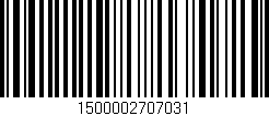 Código de barras (EAN, GTIN, SKU, ISBN): '1500002707031'