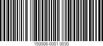 Código de barras (EAN, GTIN, SKU, ISBN): '150006-0001.0030'