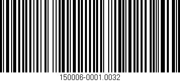 Código de barras (EAN, GTIN, SKU, ISBN): '150006-0001.0032'