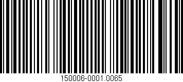 Código de barras (EAN, GTIN, SKU, ISBN): '150006-0001.0065'