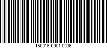 Código de barras (EAN, GTIN, SKU, ISBN): '150016-0001.0096'