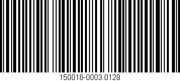 Código de barras (EAN, GTIN, SKU, ISBN): '150016-0003.0128'