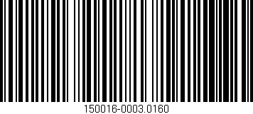 Código de barras (EAN, GTIN, SKU, ISBN): '150016-0003.0160'