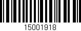 Código de barras (EAN, GTIN, SKU, ISBN): '15001918'