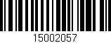Código de barras (EAN, GTIN, SKU, ISBN): '15002057'